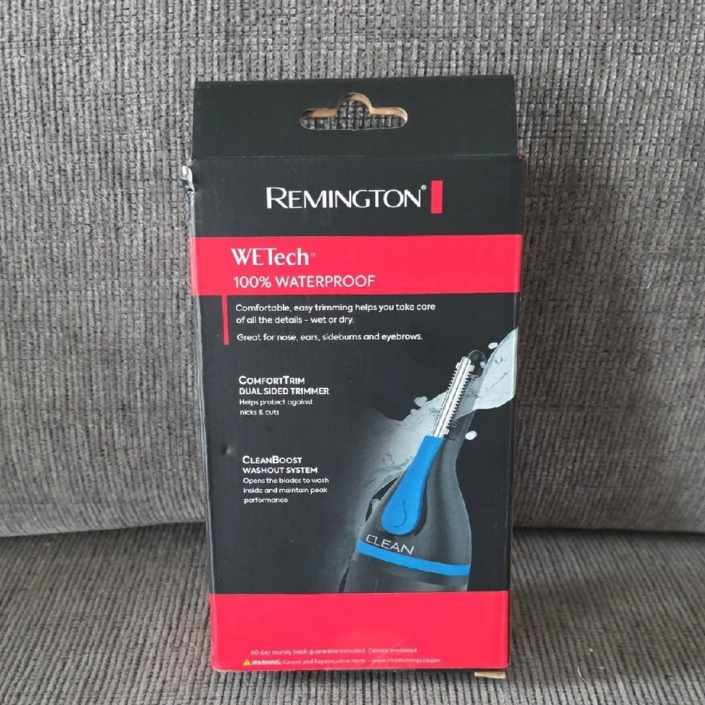Remington WE Tech Black and Blue Detail Trimmer, Waterproof, New, Battery Inc.